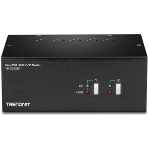 TRENDnet TK-232DV 2-Port Desktop KVM Switch, 2046 x 1536 resolution, 2 USB 2.0